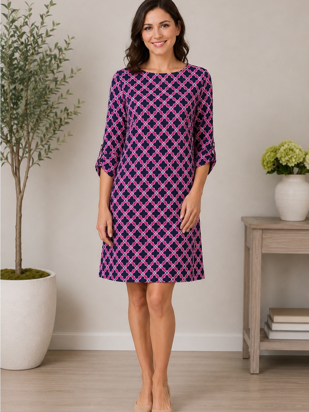 Laundry by Shelli Segal Geometric
Shift Dress Size Small